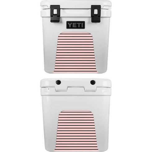 Pink and Black Stripes YETI Roadie 24 Hard Cooler Skin