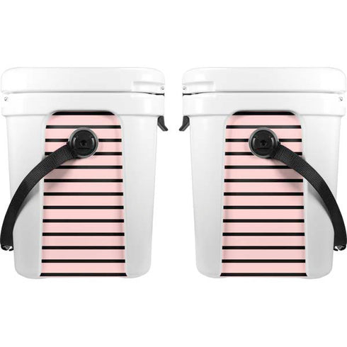Pink and Black Stripes YETI Roadie 24 Hard Cooler Skin