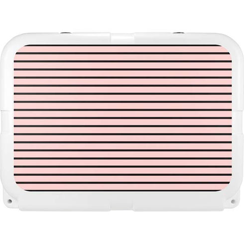 Pink and Black Stripes YETI Tundra 35 Hard Cooler Skin