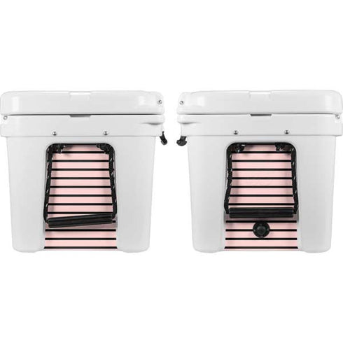 Pink and Black Stripes YETI Tundra 35 Hard Cooler Skin