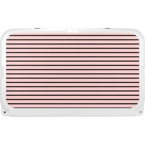 Pink and Black Stripes YETI Tundra 45 Hard Cooler Skin