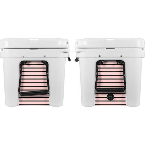 Pink and Black Stripes YETI Tundra 45 Hard Cooler Skin