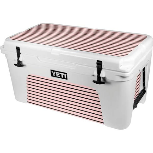Pink and Black Stripes YETI Tundra 65 Hard Cooler Skin