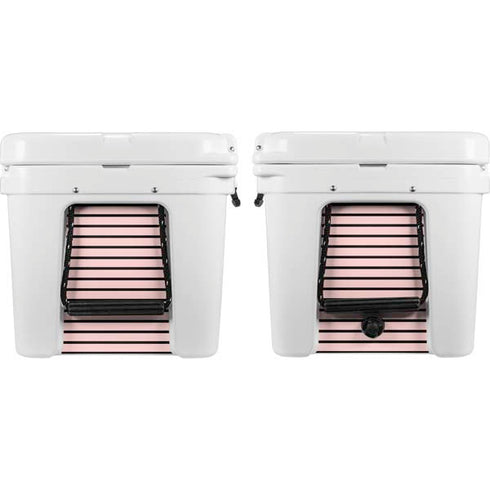 Pink and Black Stripes YETI Tundra 75 Hard Cooler Skin