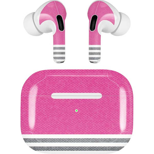 Pink and Grey Stripes AirPods Pro 2nd Gen Skin