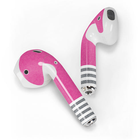 Pink and Grey Stripes Apple AirPods 2 Skin