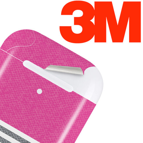 Pink and Grey Stripes Apple AirPods 2 Skin