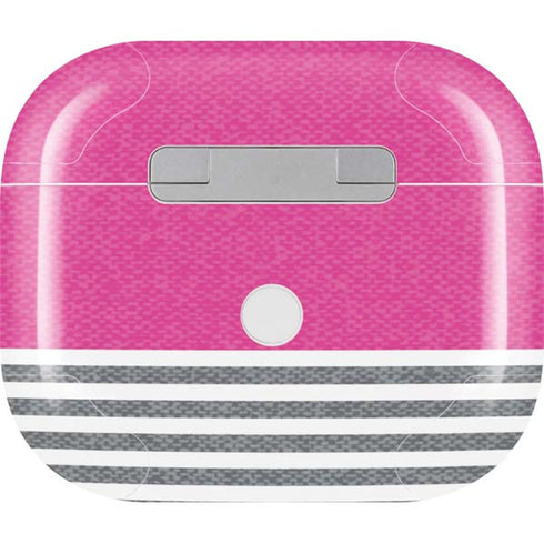 Pink and Grey Stripes Apple AirPods (3rd Gen 2021) Skin