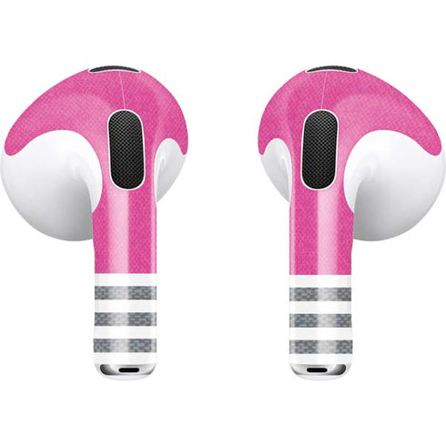 Pink and Grey Stripes Apple AirPods (3rd Gen 2021) Skin