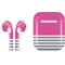 Pink and Grey Stripes Apple AirPods Skin