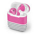 Pink and Grey Stripes Apple AirPods Skin