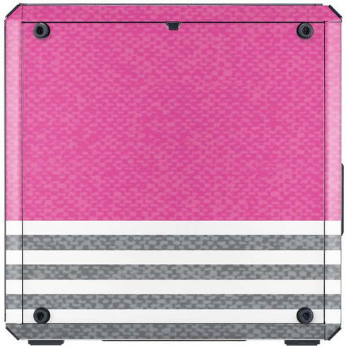 Pink and Grey Stripes Cooler Master MasterBox Q300L Mini Tower Skin