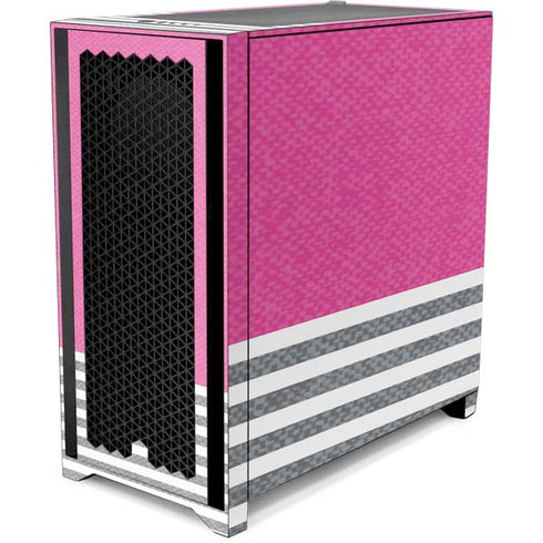 Pink and Grey Stripes Corsair 4000D Tempered Glass Mid-Tower ATX Case Skin