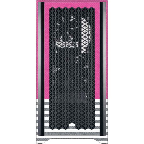 Pink and Grey Stripes Corsair 4000D Tempered Glass Mid-Tower ATX Case Skin