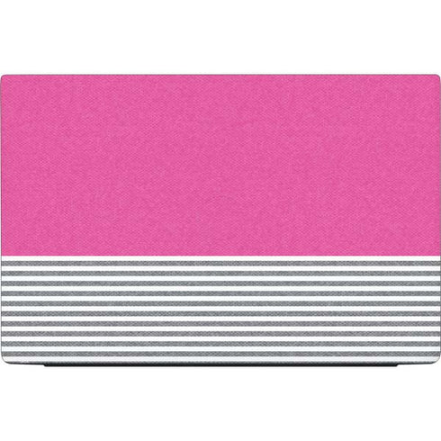 Pink and Grey Stripes Dell Vostro Skin