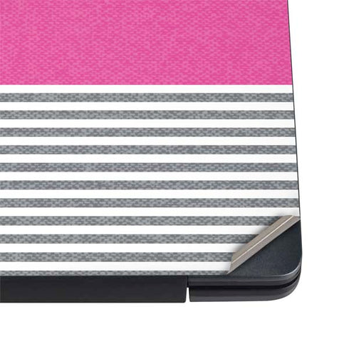 Pink and Grey Stripes Dell Vostro Skin
