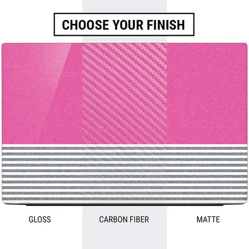 Pink and Grey Stripes Dell Vostro Skin