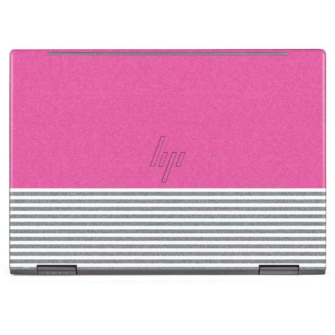 Pink and Grey Stripes HP Envy Skin