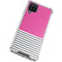 Pink and Grey Stripes Galaxy A12 Clear Case