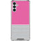 Pink and Grey Stripes Galaxy A13 5G Clear Case