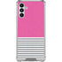 Pink and Grey Stripes Galaxy A13 5G Clear Case