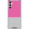 Pink and Grey Stripes Galaxy A14 5G Clear Case