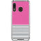 Pink and Grey Stripes Galaxy A30 Clear Case