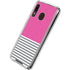 Pink and Grey Stripes Galaxy A30 Clear Case