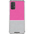 Pink and Grey Stripes Galaxy A32 5G Clear Case