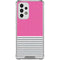 Pink and Grey Stripes Galaxy A53 5G Clear Case