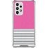 Pink and Grey Stripes Galaxy A53 5G Clear Case