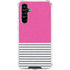 Pink and Grey Stripes Galaxy A54 5G Clear Case