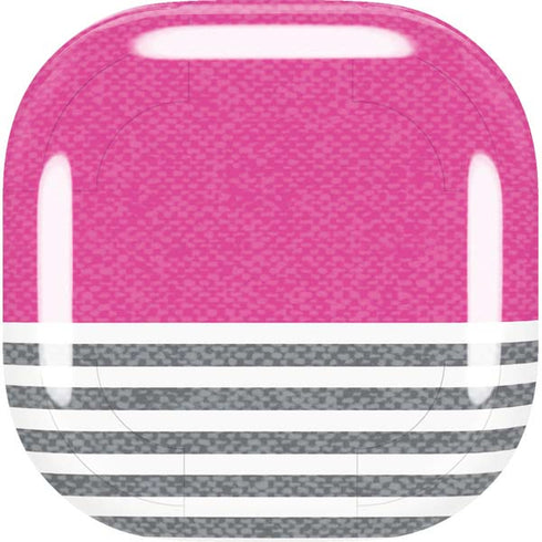 Pink and Grey Stripes Galaxy Buds Live Skin
