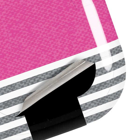 Pink and Grey Stripes Galaxy Buds Live Skin