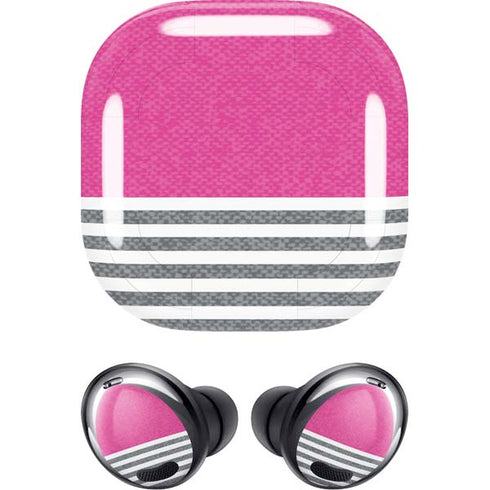 Pink and Grey Stripes Galaxy Buds Pro Skin