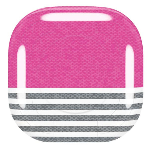 Pink and Grey Stripes Galaxy Buds Pro Skin