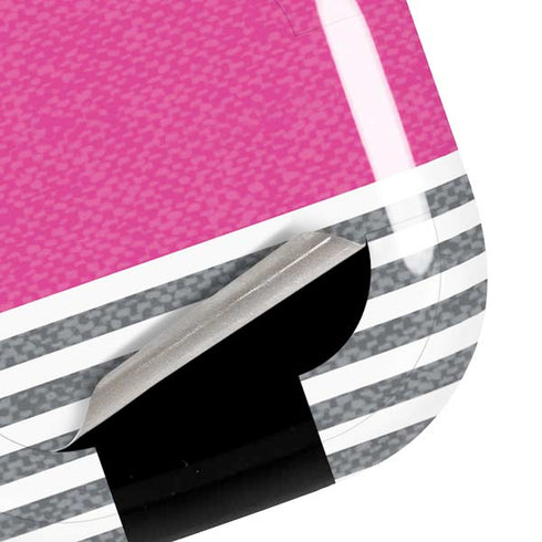 Pink and Grey Stripes Galaxy Buds Pro Skin