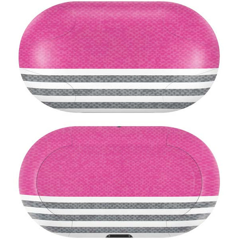 Pink and Grey Stripes Galaxy Buds Skin