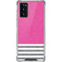 Pink and Grey Stripes Galaxy Note20 5G Clear Case