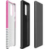 Pink and Grey Stripes Galaxy Note20 5G Pro Case
