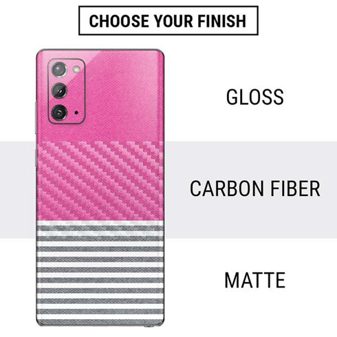 Pink and Grey Stripes Galaxy Note20 5G Skin