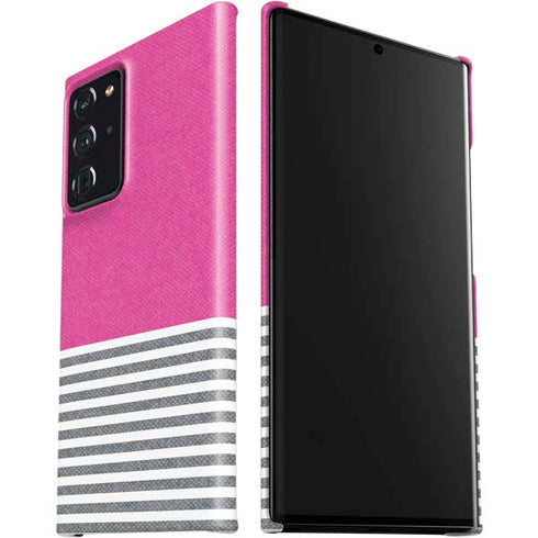Pink and Grey Stripes Galaxy Note20 Ultra 5G Lite Case