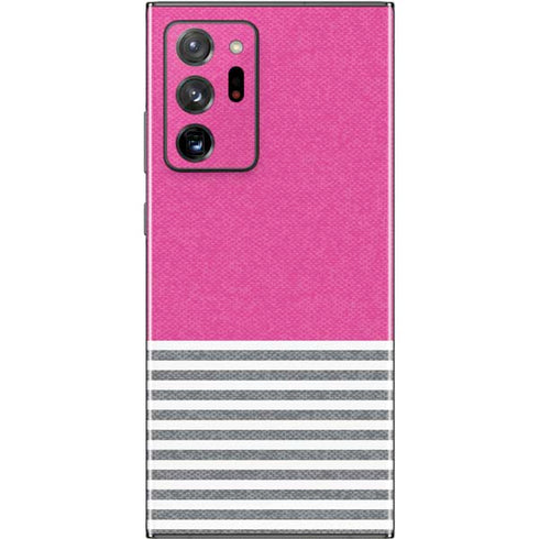 Pink and Grey Stripes Galaxy Note20 Ultra 5G Skin