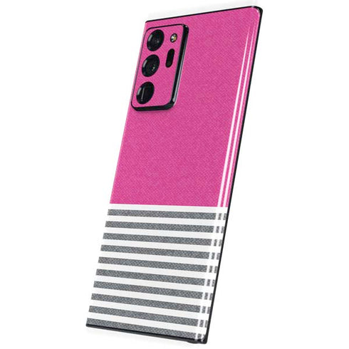 Pink and Grey Stripes Galaxy Note20 Ultra 5G Skin