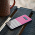 Pink and Grey Stripes Galaxy S10e Skin