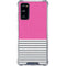 Pink and Grey Stripes Galaxy S20 FE Clear Case