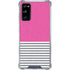 Pink and Grey Stripes Galaxy S20 FE Clear Case