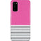 Pink and Grey Stripes Galaxy S20 Lite Case