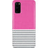 Pink and Grey Stripes Galaxy S20 Lite Case