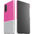 Pink and Grey Stripes Galaxy S20 Lite Case